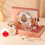 Queen'S Scepter Color Makeup Set with red lip glaze, air cushion BB cream, and black eyeliner pen in decorative packaging