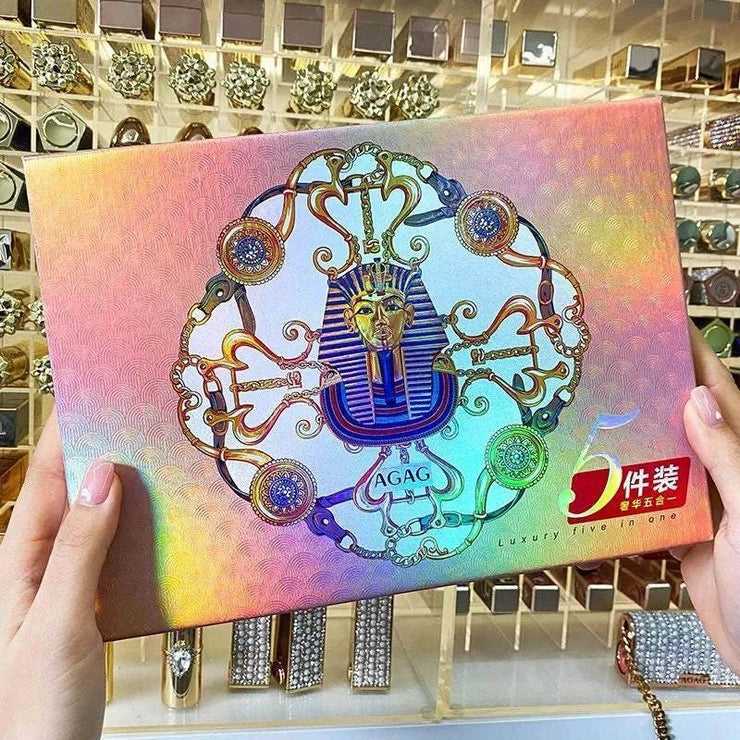 Queen'S Scepter Color Makeup Set luxury box with pharaoh and scepter design