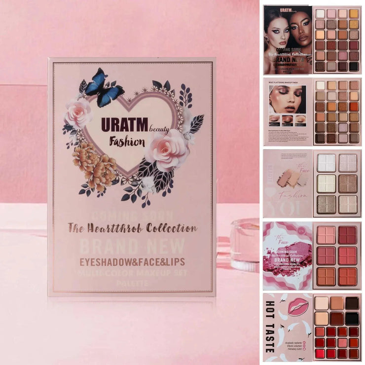 78-Color comprehensive makeup palette set with eyeshadow, blush, contour, and highlighter in a 5-layer book design