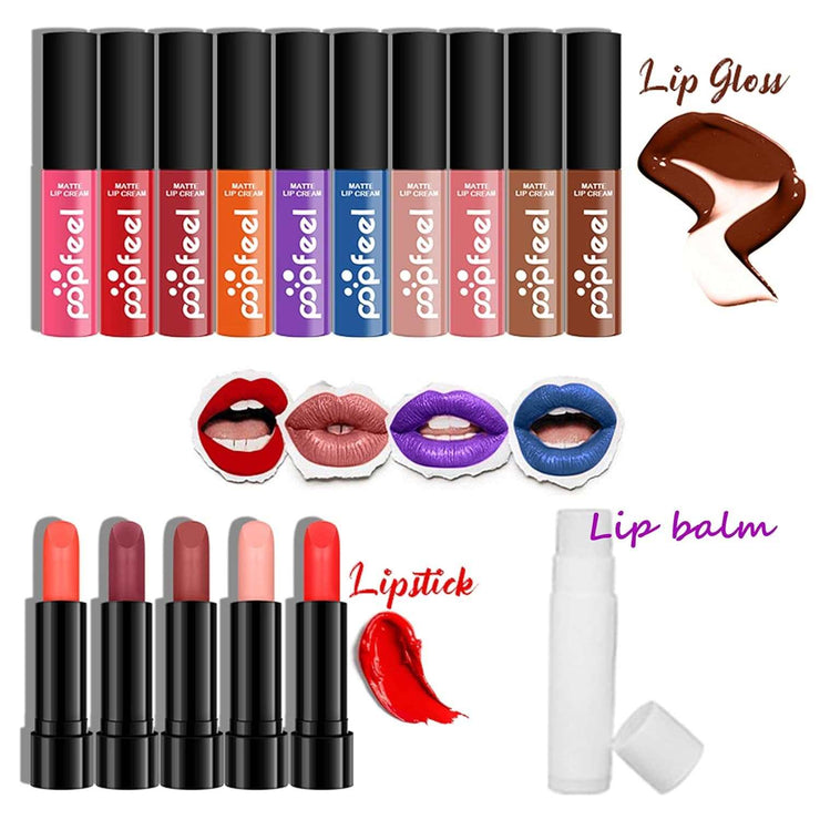 32-Piece Professional Makeup Kit for Women – Full Cosmetic Set with Makeup Bag, Eyeshadow Palette, Makeup Brushes, Lipstick, Lip Gloss, Foundation & Concealer