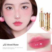 Petals Lipstick Temperature Color Changing Lip Moisturizing Balm Female Makeup Sexy Lip Gloss Shiny Lipstick