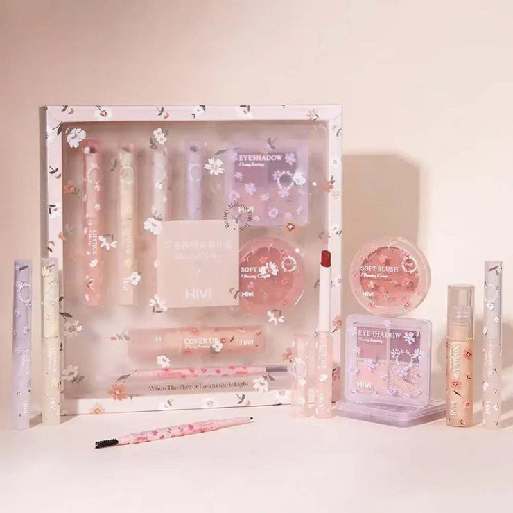 Christmas Gift Makeup Set Box Full Lip Gloss Glitter Eyeshadow Palette Lipstick Highlight Powder Blush Women Cosmetics Makeup