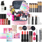 32-Piece Professional Makeup Kit for Women – Full Cosmetic Set with Makeup Bag, Eyeshadow Palette, Makeup Brushes, Lipstick, Lip Gloss, Foundation & Concealer