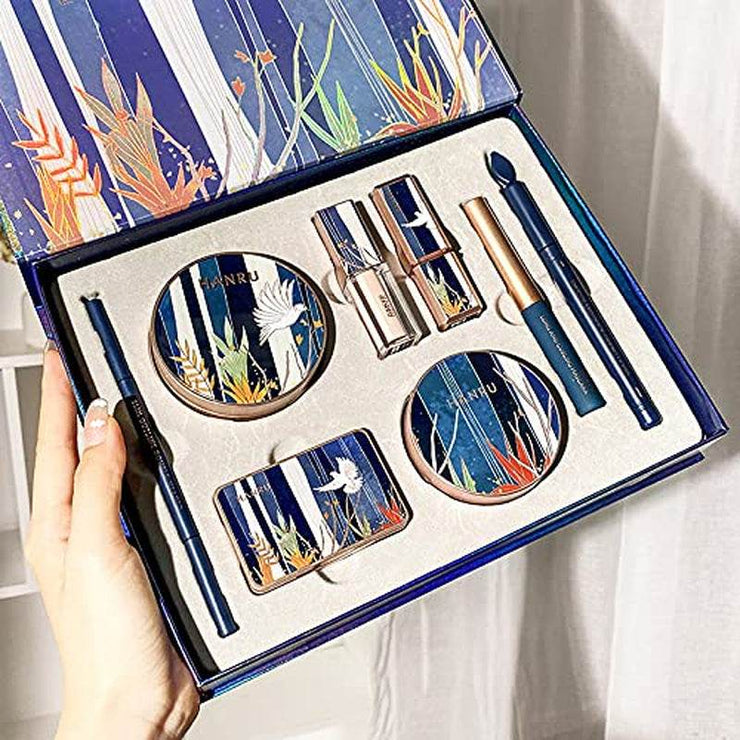 Makeup Set for Women, All in One Palace Makeup Kit, Lipstick Concealer BB Cream Foundation Eyeliner Eyeshadow Palette Eyebrow Brush with Delicate Gift Box 8PCS Set for Christmas Valentine'S Day Mother'S Day Girlfriend Birthday