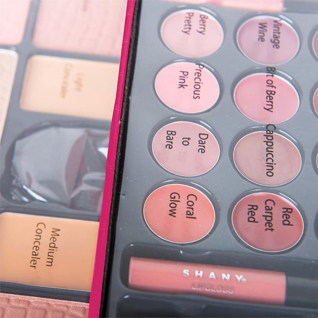 All in One Makeup Kit (Eyeshadow, Blushes, Face Powder, Lipstick, Eye Liners, Makeup Pencils and Makeup Mirror - Makeup Set with Reusable Makeup Storage Box - Pink