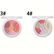4-Color Rose Blush palette with four blendable rose shades for radiant, natural cheeks