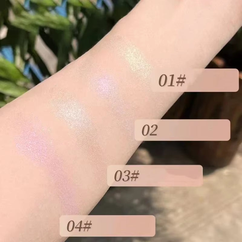 Paleta de Maquillaje Resaltador de Hadas con Purpurina Monocromática – Polvo de Alto Brillo con Efecto Luz de Luna Diamante, Iluminador y Contorno de Cara, 1 Unidad