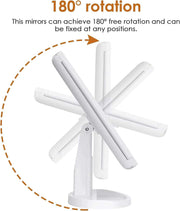 Makeup Mirror with Lights, Lighted Makeup Mirror with 22Pcs LED Lights, 2X 3X Magnifying Makeup Mirror, Dual Power Supply Light up Vanity Mirror