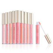 Lip Gloss Collection with shiny, hydrating, long-lasting shades in sleek packaging
