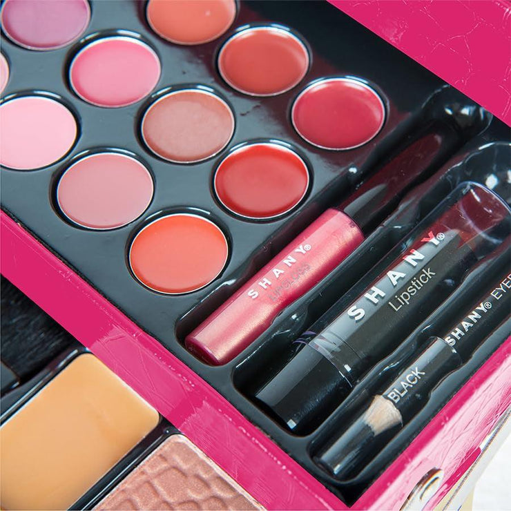 All in One Makeup Kit (Eyeshadow, Blushes, Face Powder, Lipstick, Eye Liners, Makeup Pencils and Makeup Mirror - Makeup Set with Reusable Makeup Storage Box - Pink