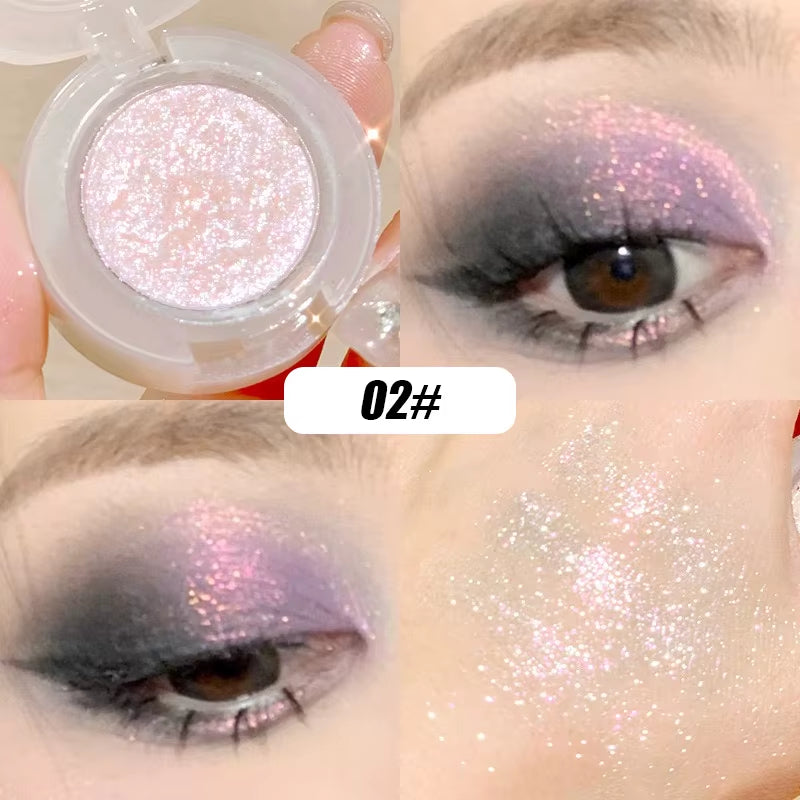 Paleta de Sombras de Ojos de Diamante – Sombra con Brillo Precioso, Resaltador Brillante, Brillo Cowherd Weaver, Maquillaje de Ojos para Niñas