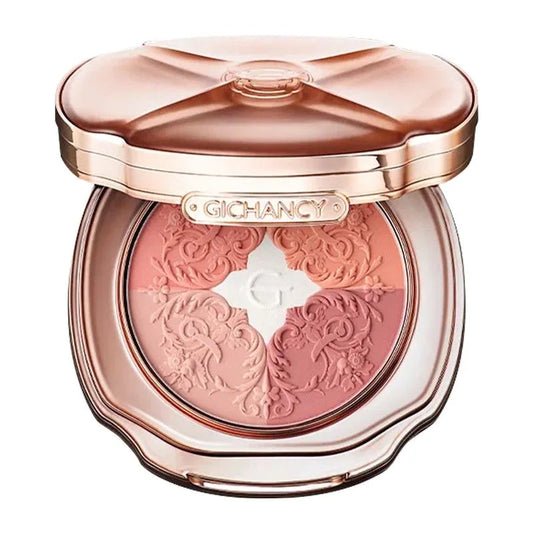 5 Colors Face Blush Palette Matte Mineral Blush Powder Bright Shimmer Matte Face Blush for Cheek and Eye Make-Up